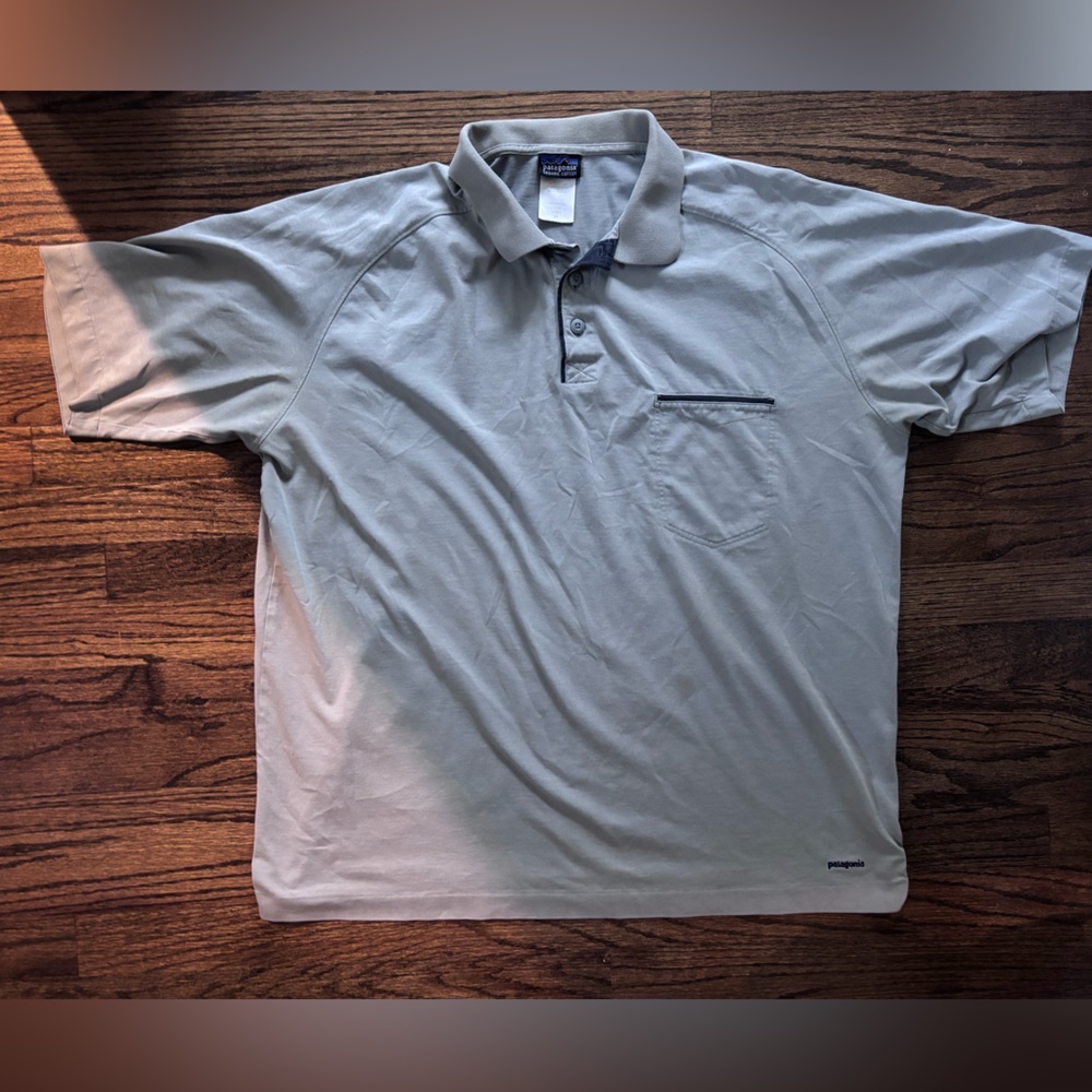 Patagonia men’s Gray Polo Shirt XL ORGANIC cotton
